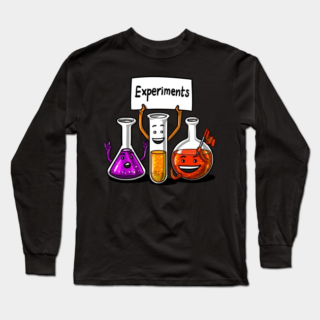 Chemistry Science Experiments Long Sleeve T-Shirt by underheaven